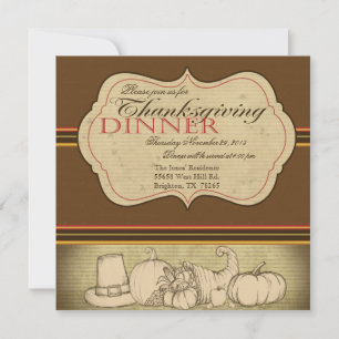Thanksgiving Dinner Invitation