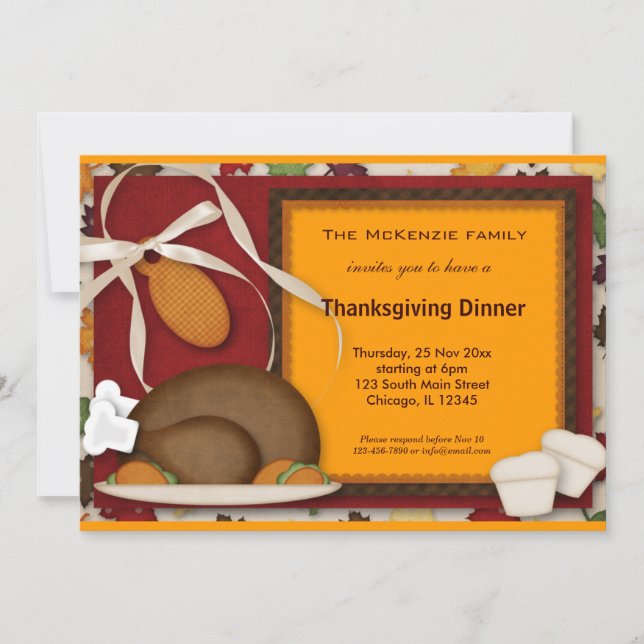Thanksgiving Dinner Invitation (Front)