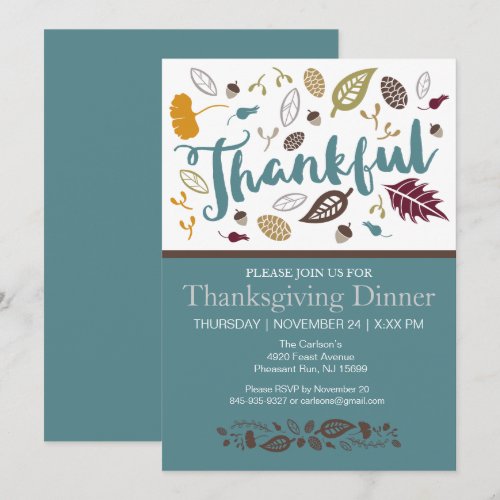 Thanksgiving Dinner Invitation