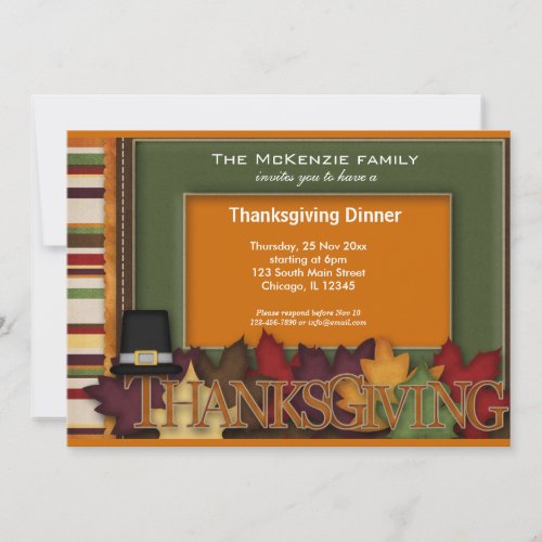 Thanksgiving Dinner Custom Announcements