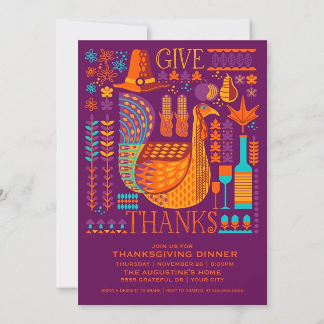 Thanksgiving Dinner Invitation (Front)