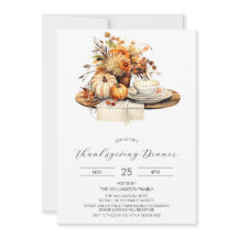Thanksgiving Dinner Invitation, Fall Celebration