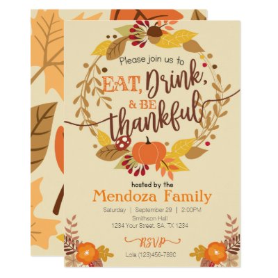 thanksgiving dinner invitation blank