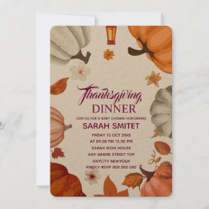 Thanksgiving Dinner Invitation Let's Gather Invi