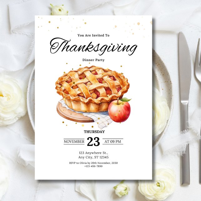 Thanksgiving Dinner Invitation, Let's Give Thanks  Invitation (Creator Uploaded)