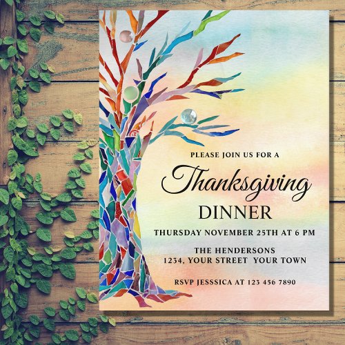 Thanksgiving Dinner  Invitation Postcard