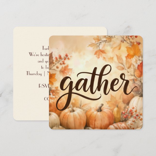 Thanksgiving Dinner Invite (Front/Back)