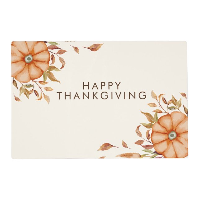 Thanksgiving Dinner Invite Boho Theme Placemat (Front)