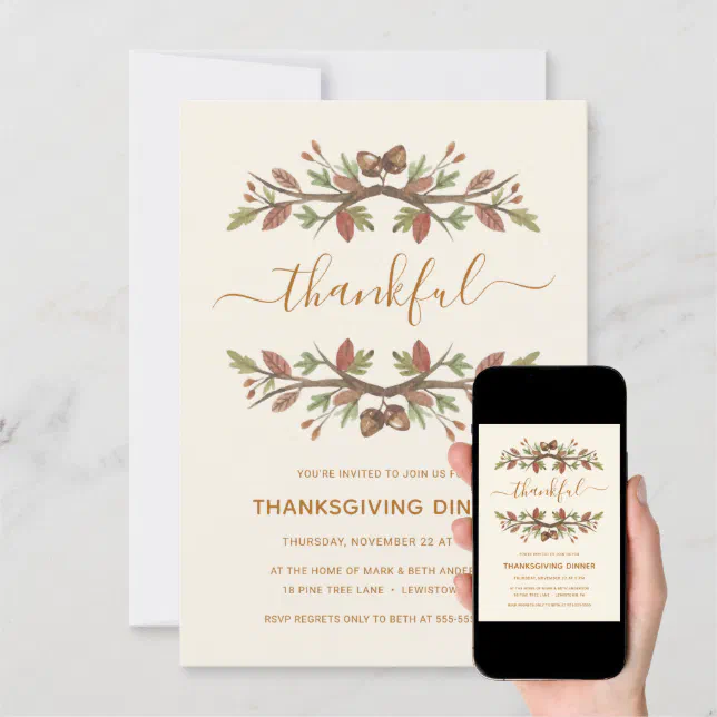 Thanksgiving Dinner Invite 