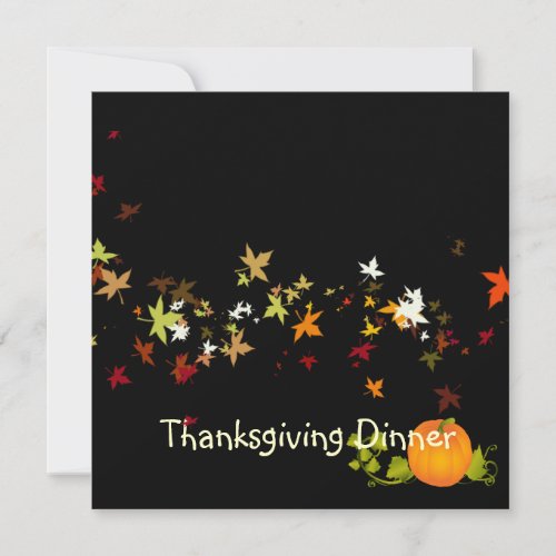 Thanksgiving Dinner maple leavesDIY background Invitation