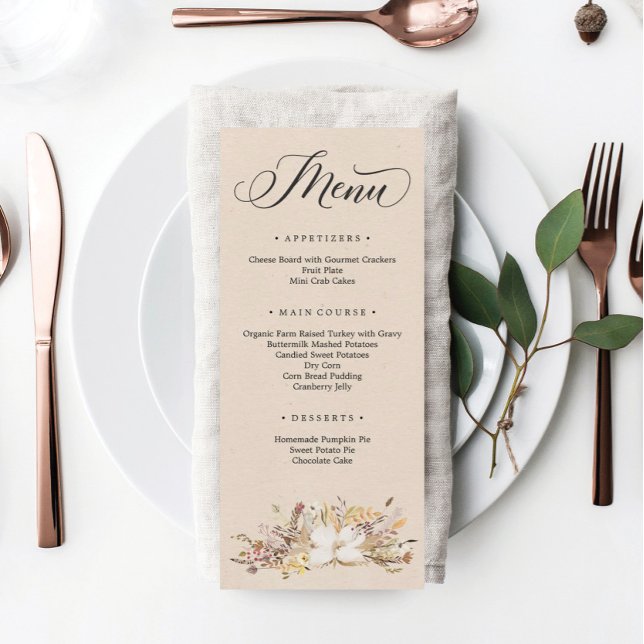 Thanksgiving Dinner Menu (Creator Uploaded)