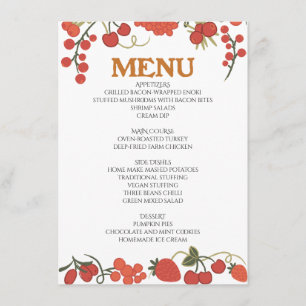 Thanksgiving dinner menu style 05.retro fall