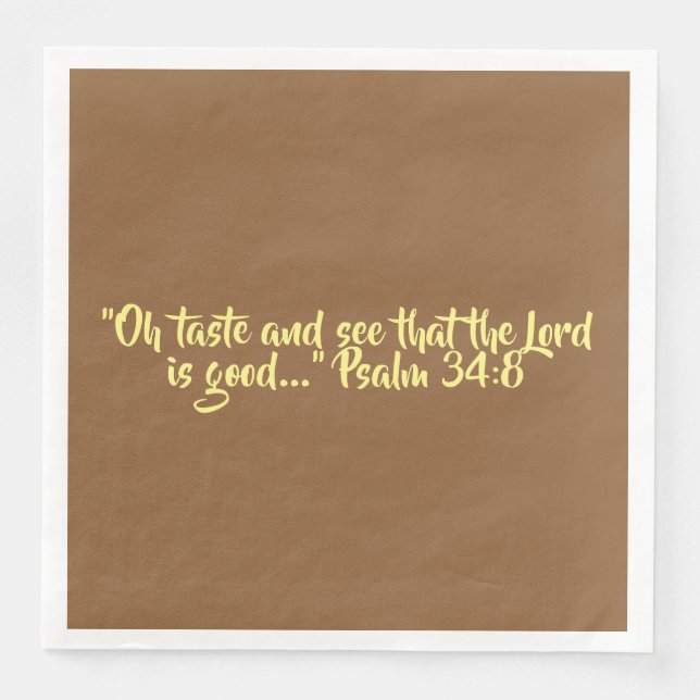 Thanksgiving Dinner Napkin "Taste and See" (Front)