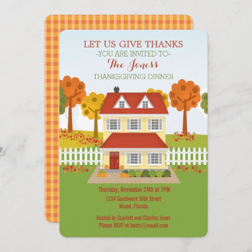 Thanksgiving Dinner Open House Invitation