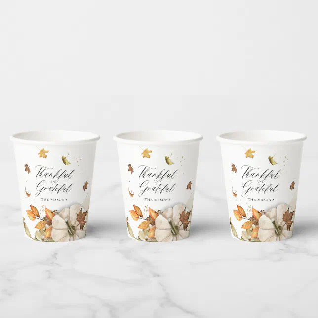 Thanksgiving Dinner Paper Cups | Zazzle