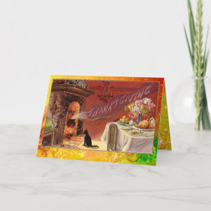 Thanksgiving Dinner Party Holiday Card