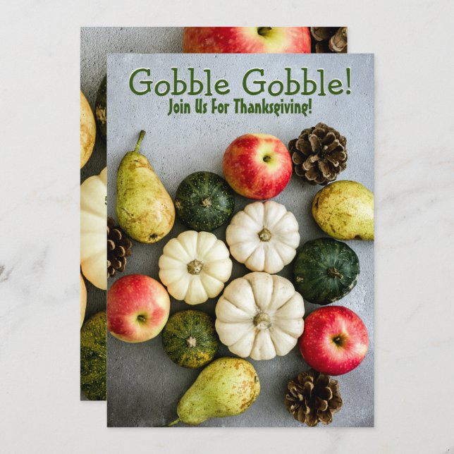 Thanksgiving Dinner Party Invitation (Front/Back)