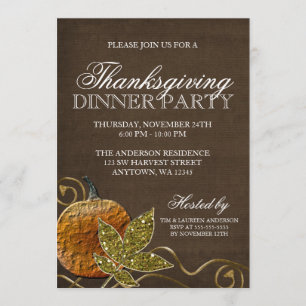 Thanksgiving Dinner Party Invitation