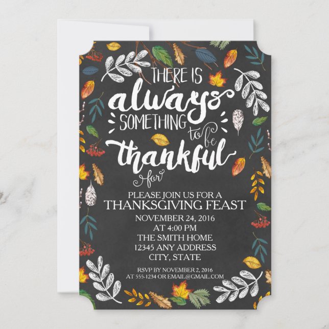 Thanksgiving Dinner Party Invitation (Front)