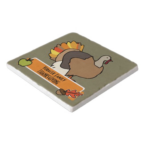 Thanksgiving Dinner Personalize Trivet, Turkey Art Trivet Zazzle