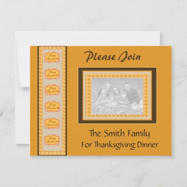 Thanksgiving Dinner Photo Invitation (Front)