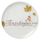 thanksgiving dinner plate. melamine plate (Front)