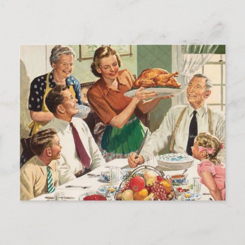 Thanksgiving Dinner Postcard