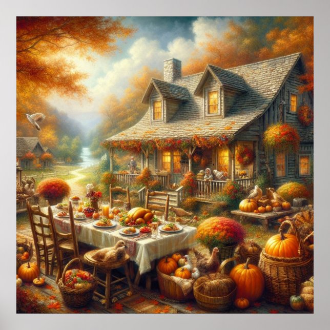 Thanksgiving Dinner Poster (Front)