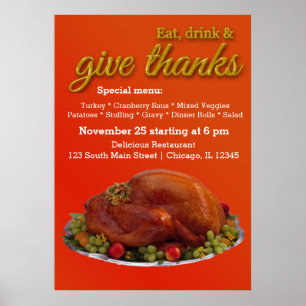 Thanksgiving dinner poster