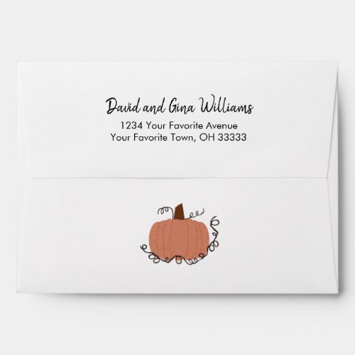 Thanksgiving Dinner Pumpkin Harvest Envelope