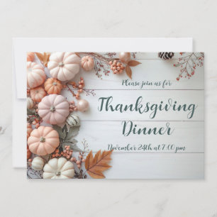 Thanksgiving Dinner Pumpkin Invitation