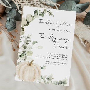 Thanksgiving Dinner Pumpkin Invitation Template
