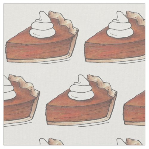 Thanksgiving Dinner Pumpkin Pie Slice Foodie Fabric