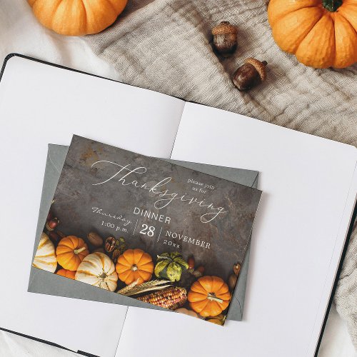 Thanksgiving Dinner Pumpkins Invitation