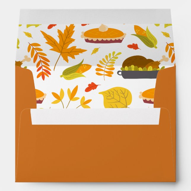 Thanksgiving Dinner Return Address Envelopes (Back (Bottom))