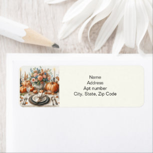 Thanksgiving Dinner Return Address Label