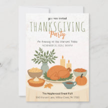 Thanksgiving Dinner Rustic Turkey Feast