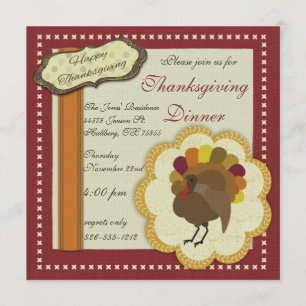 Thanksgiving Dinner Scrapbook Invitation