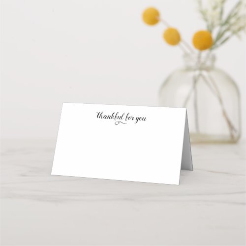 Thanksgiving Dinner thankful for you  Place Card