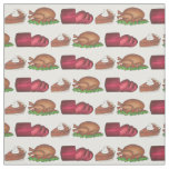 Thanksgiving Dinner Turkey Cranberry Pumpkin Pie Fabric
