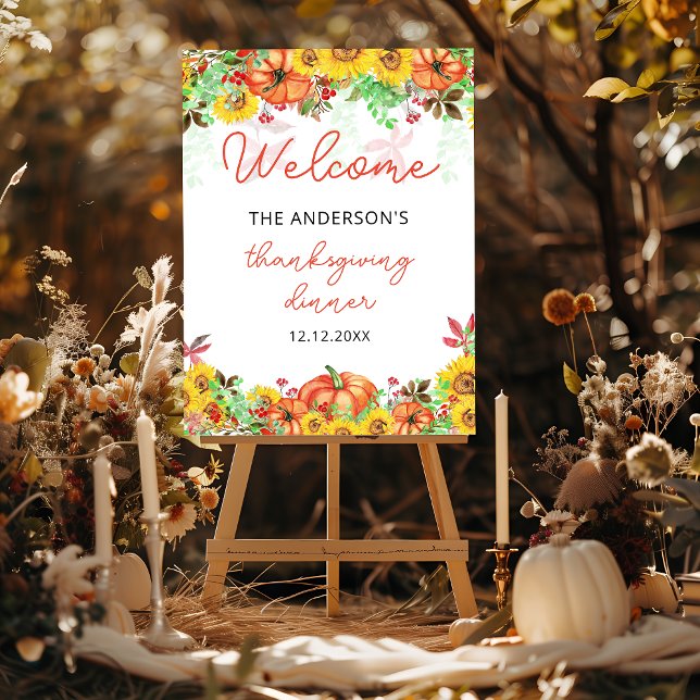 Thanksgiving Dinner Welcome Foam Board (Creator Uploaded)