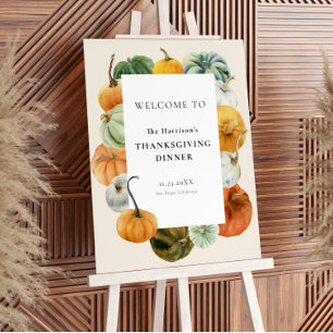 Thanksgiving Dinner Welcome Foam Board