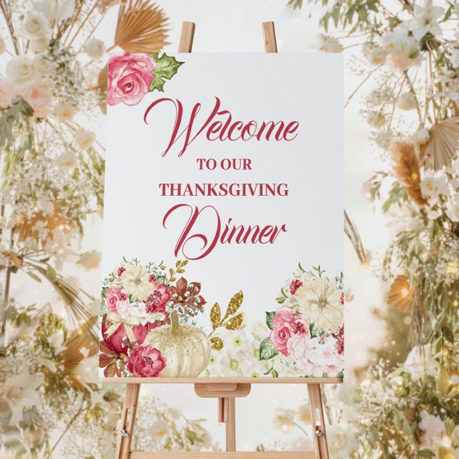 Thanksgiving Dinner Welcome Sign (Creator Uploaded)