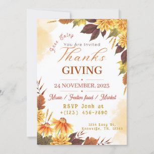Thanksgiving dinnerInvitation template