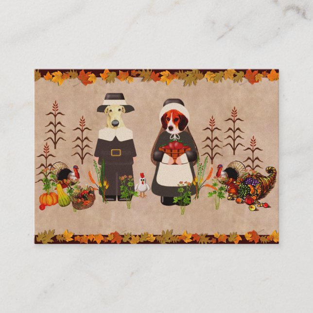 Thanksgiving Dogs Enclosure Card (Front)