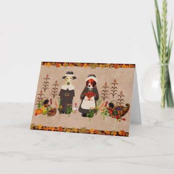 Thanksgiving Dogs Holiday Card by Crazy_Card_Lady at Zazzle