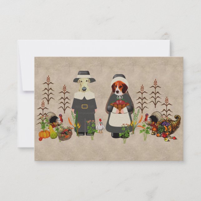 Thanksgiving Dogs Invitation (Front)