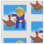 thanksgiving donald trump funny turkey fabric