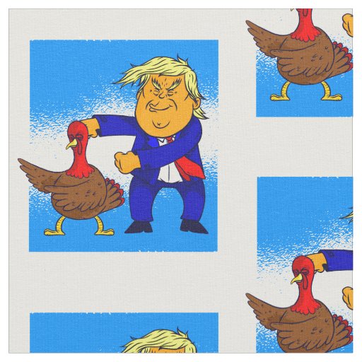 thanksgiving donald trump funny turkey fabric