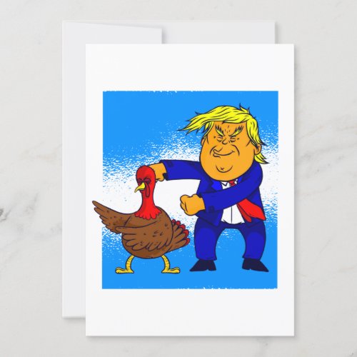 thanksgiving donald trump funny turkey invitation